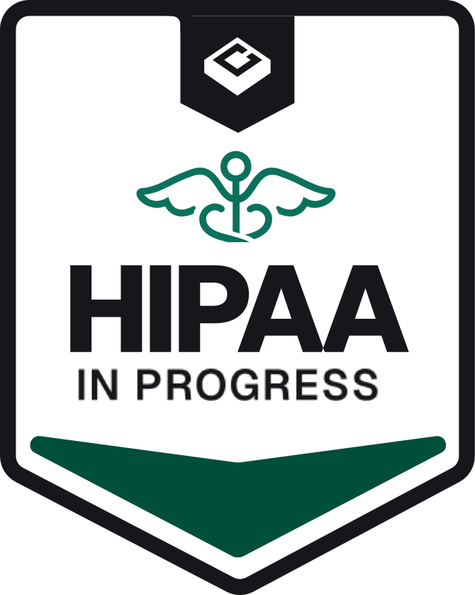 HIPAA in progress compliance badge